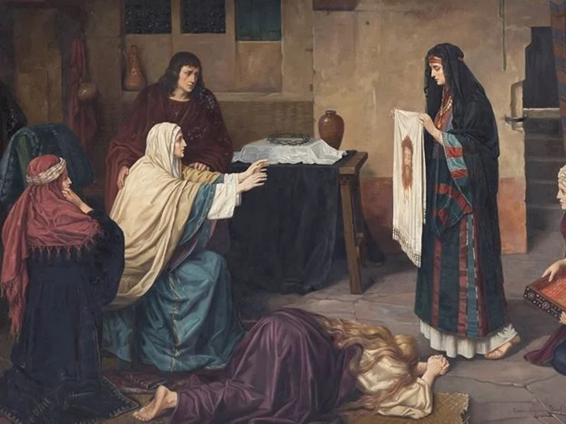 1854-Jozef Marie Aloys Janssens de Varebeke - Veronica che mostra il velo